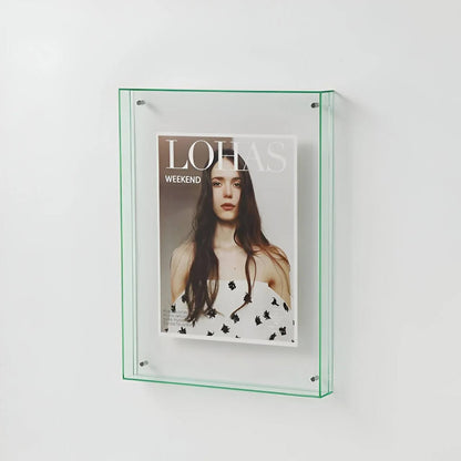 Elegante marco de fotos transparente, decoración de pared de acrílico