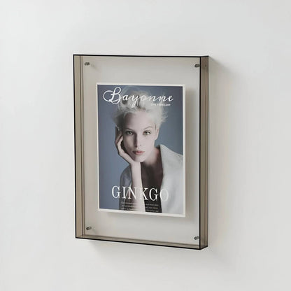 Elegante marco de fotos transparente, decoración de pared de acrílico