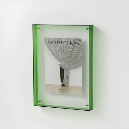 Elegante marco de fotos transparente, decoración de pared de acrílico