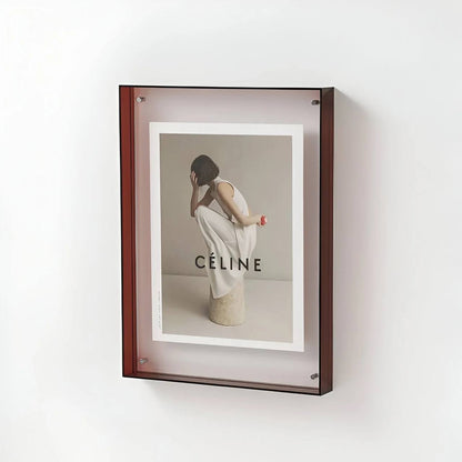 Elegante marco de fotos transparente, decoración de pared de acrílico