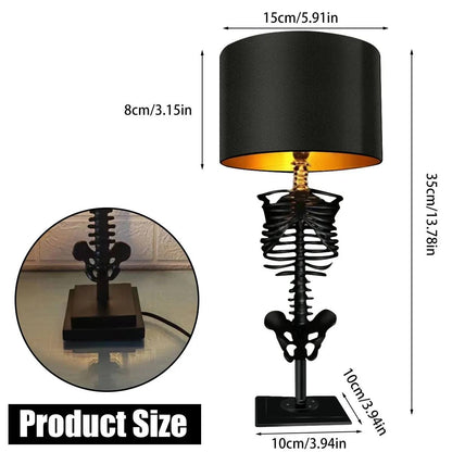 Lámpara de escritorio de calavera oscura, lámpara de decoración única