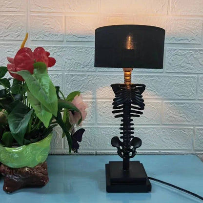 Lámpara de escritorio de calavera oscura, lámpara de decoración única