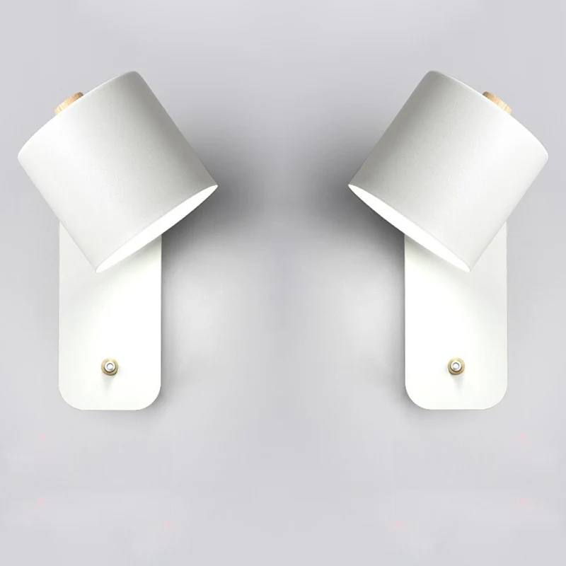 Elegante aplique de dormitorio LED con interruptor de encendido/apagado