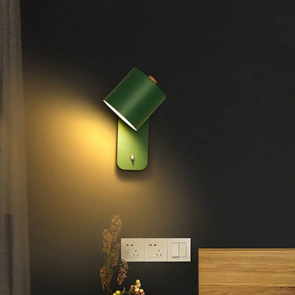 Elegante aplique de dormitorio LED con interruptor de encendido/apagado