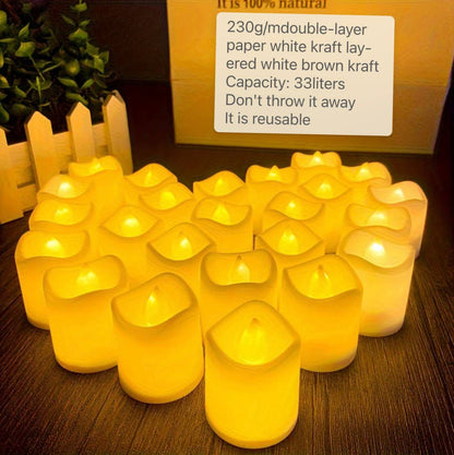 Velas LED sin llama de luz cálida que funcionan con pilas