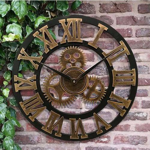 Reloj de Pared Mecánico Rústico con Estilo Clásico