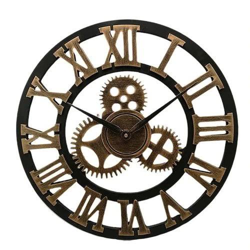 Reloj de Pared Mecánico Rústico con Estilo Clásico