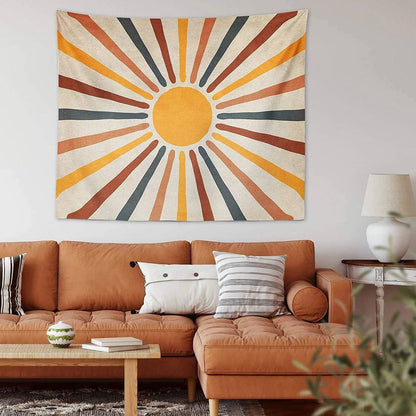 Decoración de pared colgante de sol amarillo brillante