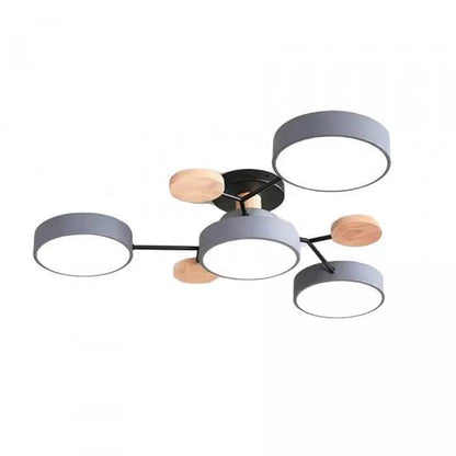 Lámpara de techo LED nórdica elegante, estilo rama de árbol
