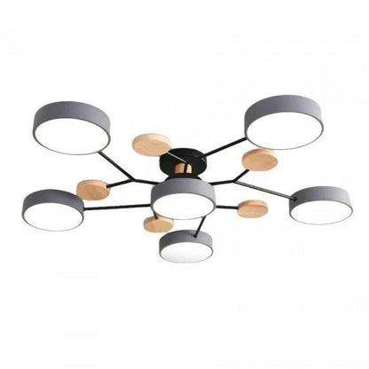 Lámpara de techo LED nórdica elegante, estilo rama de árbol