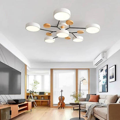 Lámpara de techo LED nórdica elegante, estilo rama de árbol