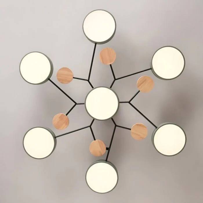 Lámpara de techo LED nórdica elegante, estilo rama de árbol