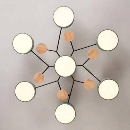 Lámpara de techo LED nórdica elegante, estilo rama de árbol