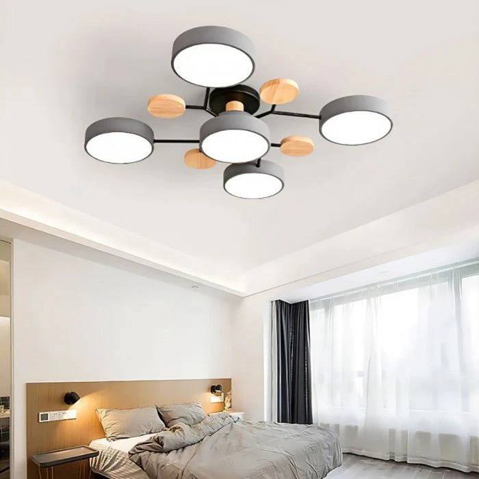 Lámpara de techo LED nórdica elegante, estilo rama de árbol