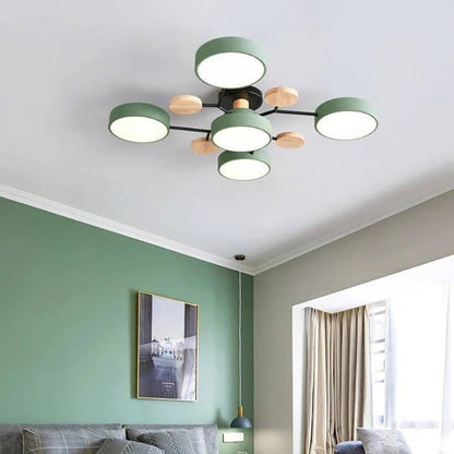 Lámpara de techo LED nórdica elegante, estilo rama de árbol