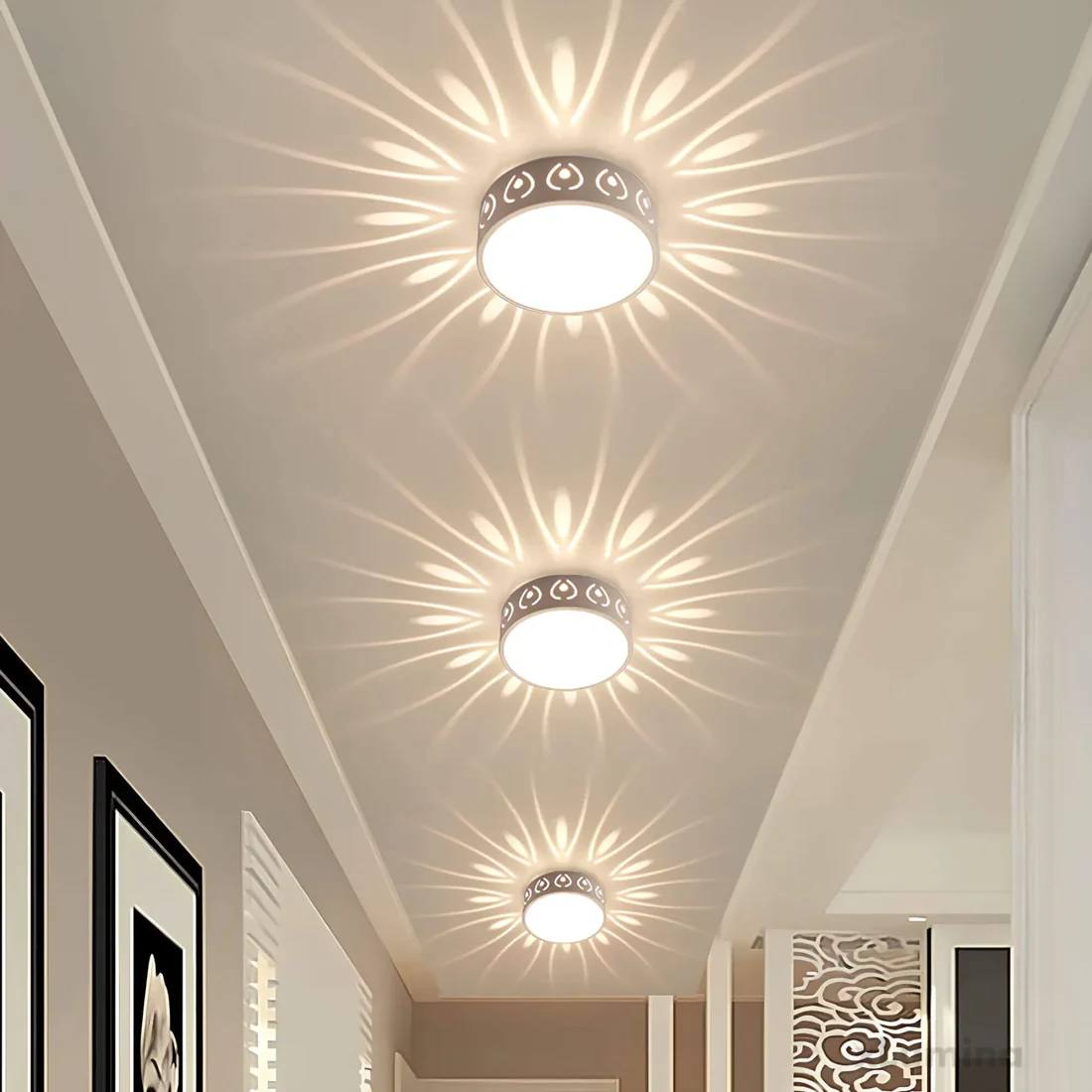 Lámpara de techo LED brillante para interior y exterior