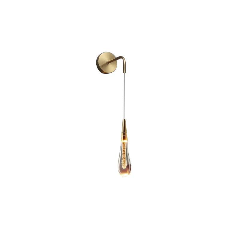 Lámpara de pared elegante con gota de cristal