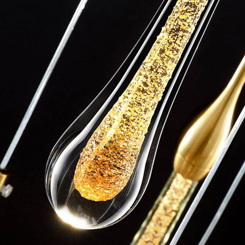 Lámpara de pared elegante con gota de cristal