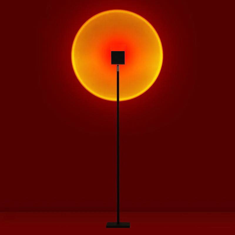 Elegante lámpara de pie LED con efecto de luz ambiental