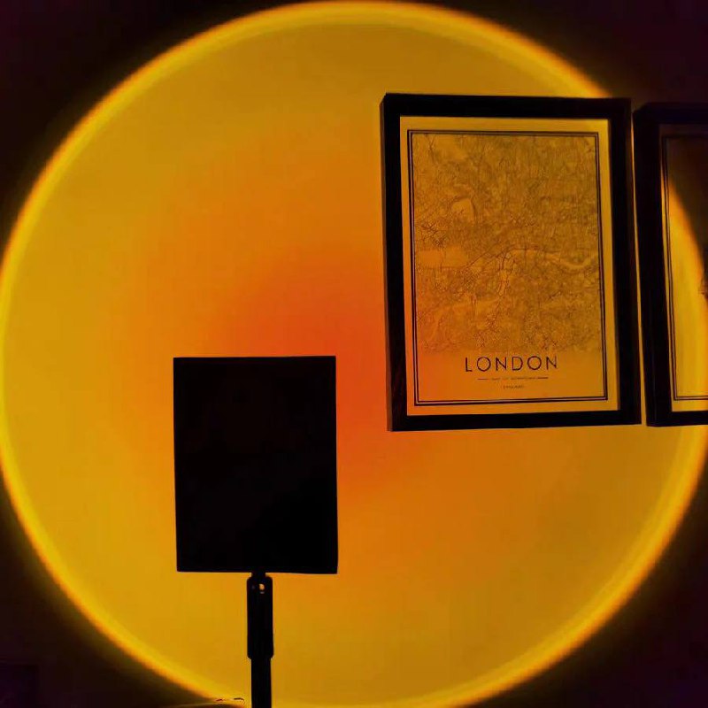 Elegante lámpara de pie LED con efecto de luz ambiental