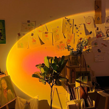 Elegante lámpara de pie LED con efecto de luz ambiental