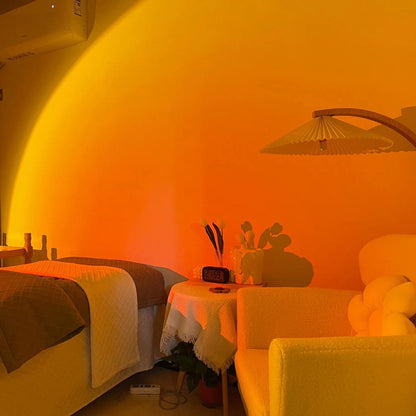 Elegante lámpara de pie LED con efecto de luz ambiental