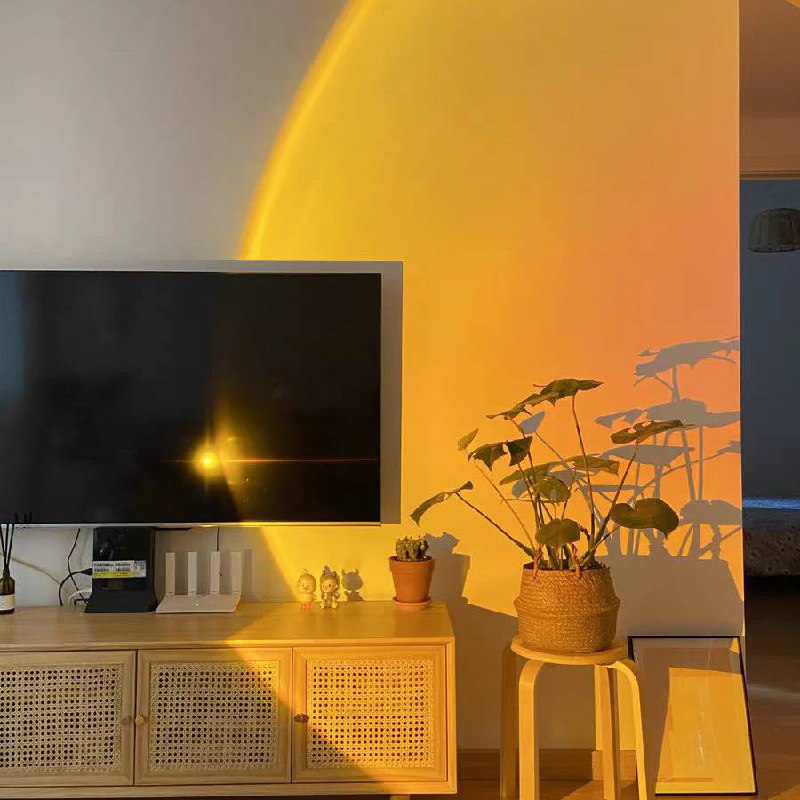 Elegante lámpara de pie LED con efecto de luz ambiental