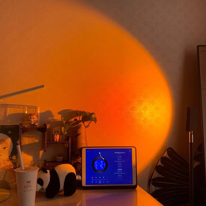 Elegante lámpara de pie LED con efecto de luz ambiental