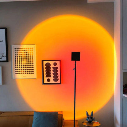 Elegante lámpara de pie LED con efecto de luz ambiental