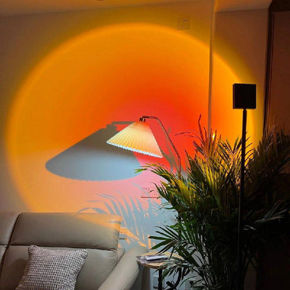 Elegante lámpara de pie LED con efecto de luz ambiental