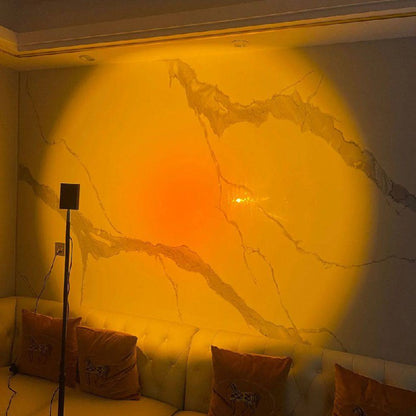 Elegante lámpara de pie LED con efecto de luz ambiental