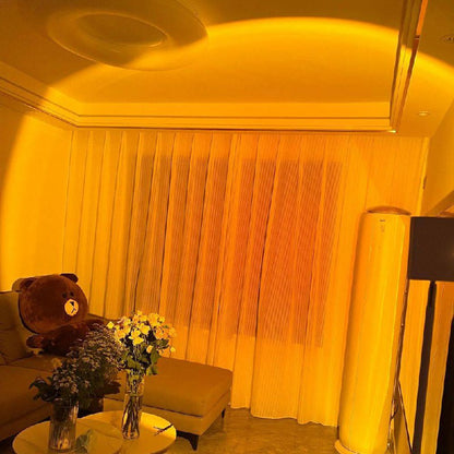 Elegante lámpara de pie LED con efecto de luz ambiental