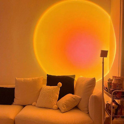 Elegante lámpara de pie LED con efecto de luz ambiental
