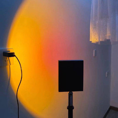 Elegante lámpara de pie LED con efecto de luz ambiental
