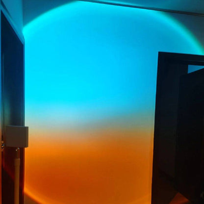 Elegante lámpara de pie LED con efecto de luz ambiental