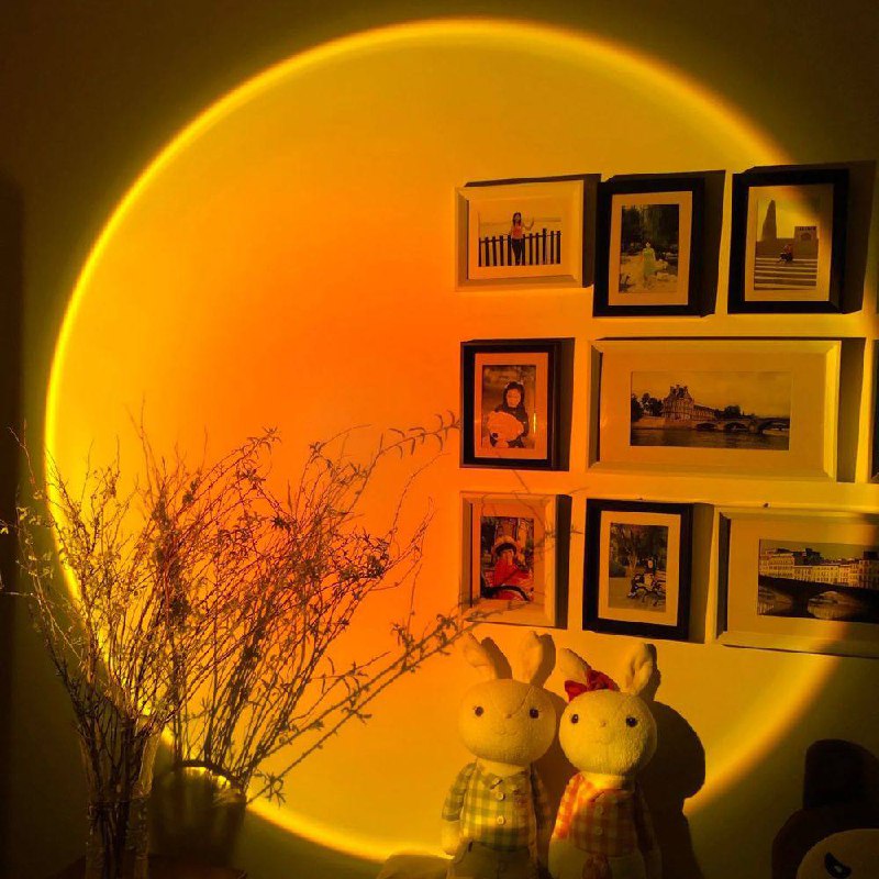 Elegante lámpara de pie LED con efecto de luz ambiental