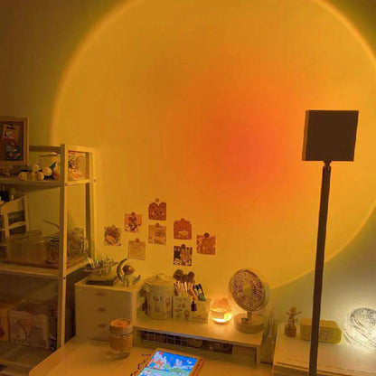 Elegante lámpara de pie LED con efecto de luz ambiental