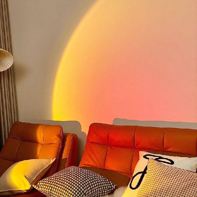 Elegante lámpara de pie LED con efecto de luz ambiental