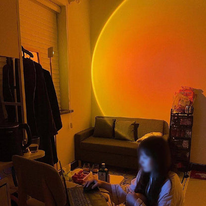 Elegante lámpara de pie LED con efecto de luz ambiental