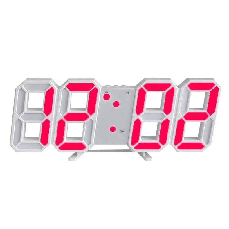 Reloj de pared LED contemporáneo con brillo ajustable
