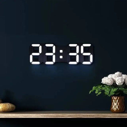 Reloj de pared LED contemporáneo con brillo ajustable