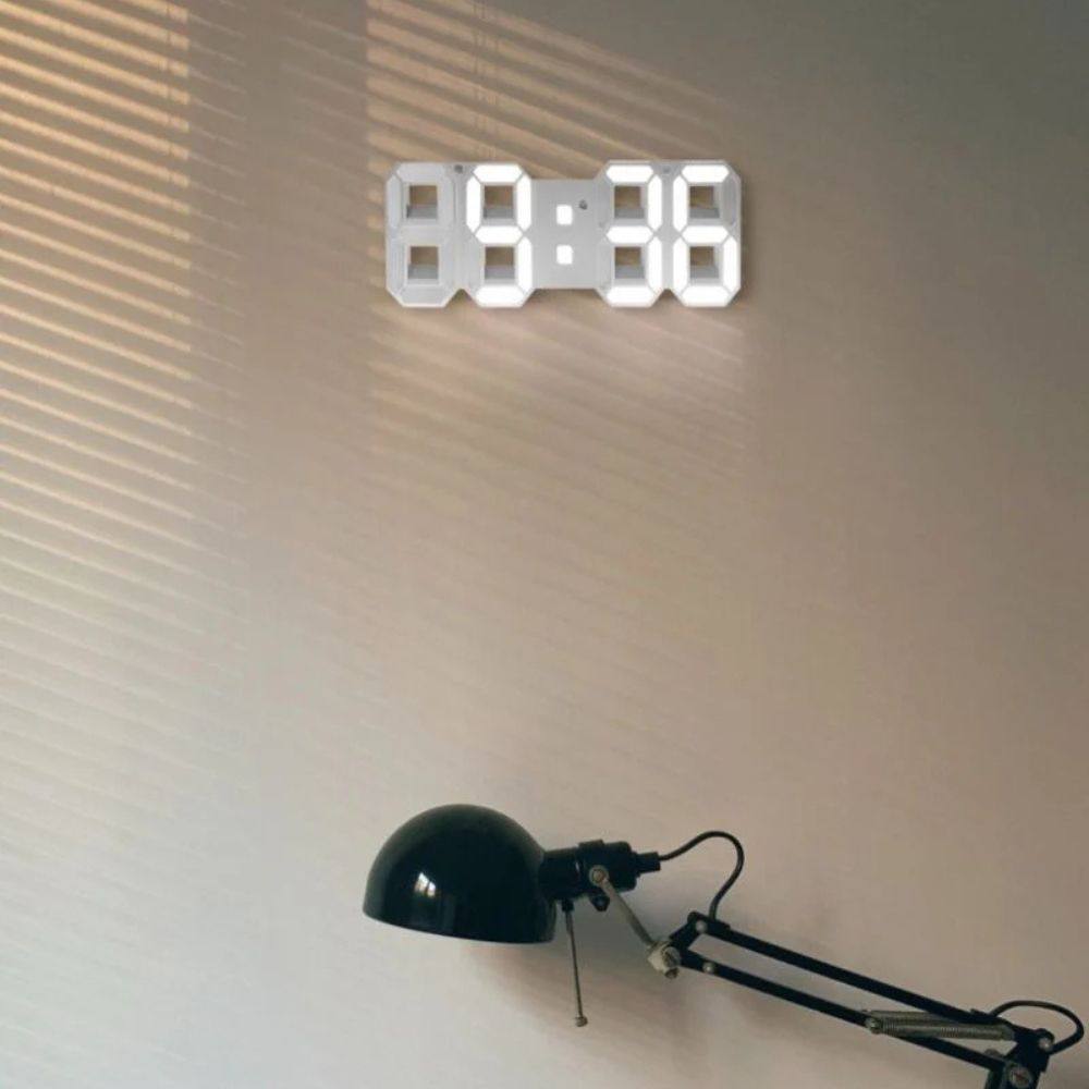 Contemporary LED Wall Clock with Adjustable Brightness - Ortekor