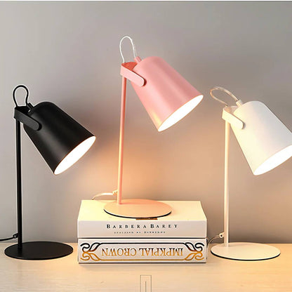 Lámpara de Mesa de Cristal Elegante, Lámpara de Oficina Moderna y Ajustable