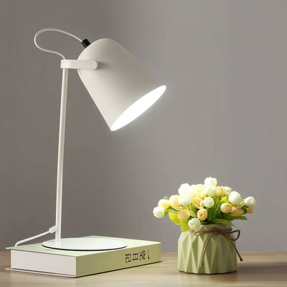 Lámpara de Mesa de Cristal Elegante, Lámpara de Oficina Moderna y Ajustable