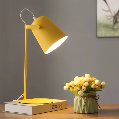 Lámpara de Mesa de Cristal Elegante, Lámpara de Oficina Moderna y Ajustable