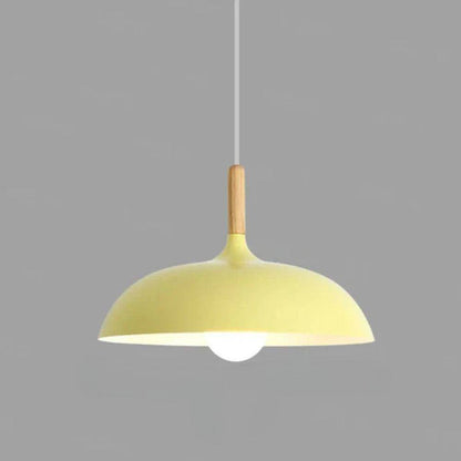 Lámpara rústica de techo de madera, acabado de roble natural
