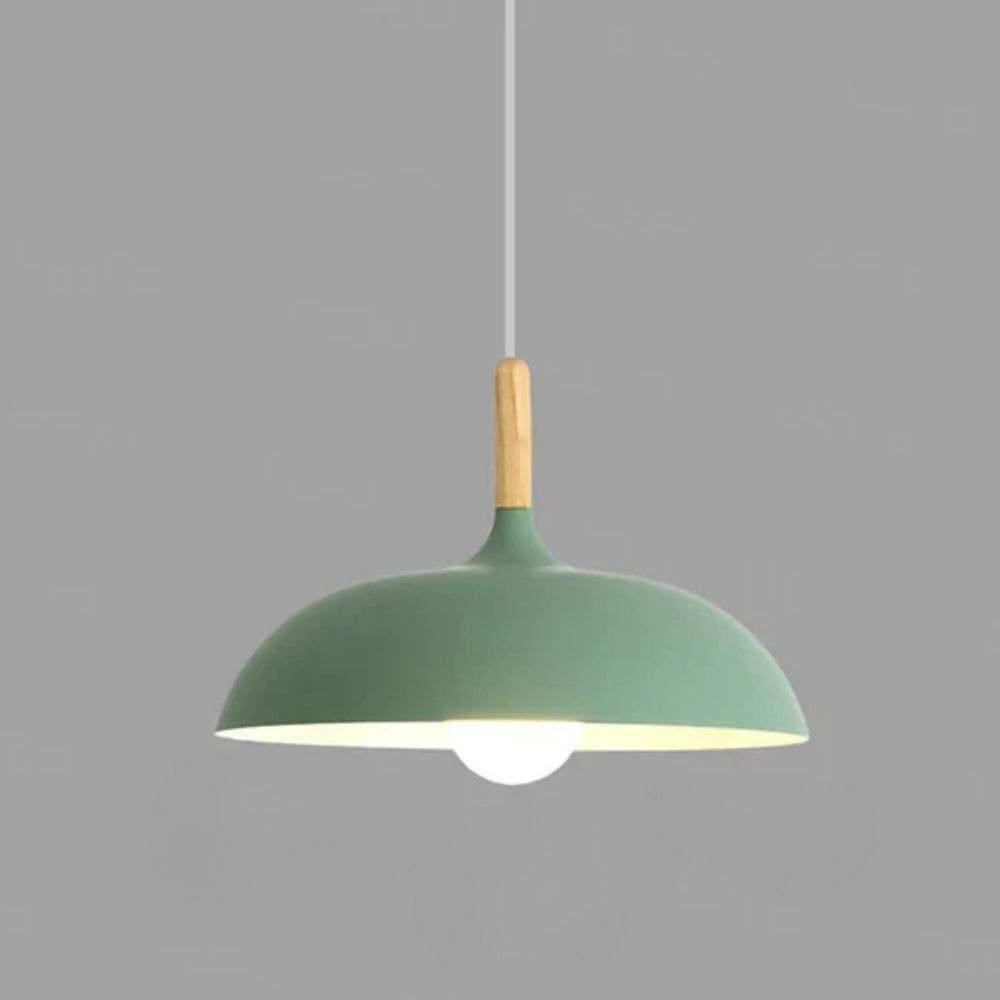 Lámpara rústica de techo de madera, acabado de roble natural