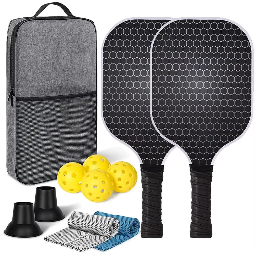 Pickleball Paddle with Carbon Fiber Face & Honeycomb Core for Spin Control & Power