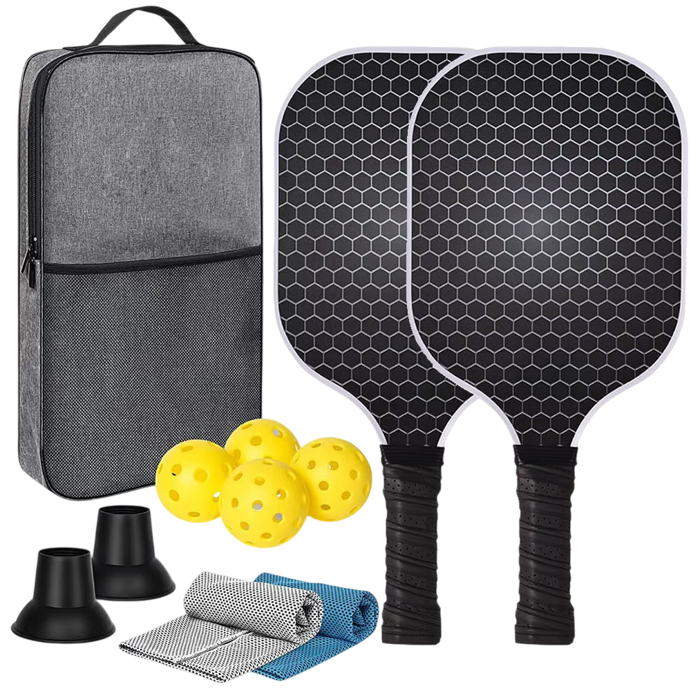 Pickleball Paddle with Carbon Fiber Face & Honeycomb Core for Spin Control & Power