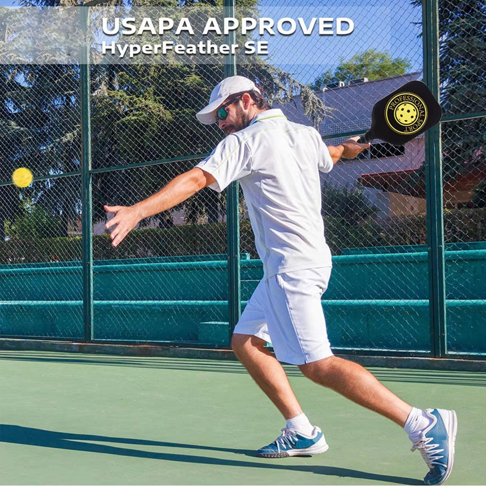 Pickleball Paddle with Carbon Fiber Face & Honeycomb Core for Spin Control & Power